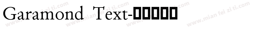 Garamond Text字体转换